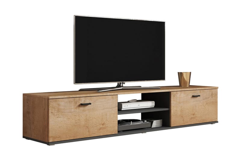 Ruskelsby TV-bänk 180 cm - Ek/Svart - Möbler - Tv möbel & mediamöbel - TV bänk & mediabänk