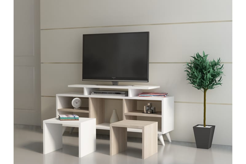 Sqandie Tv-bänk - Vit - Möbler - Tv möbel & mediamöbel - TV bänk & mediabänk