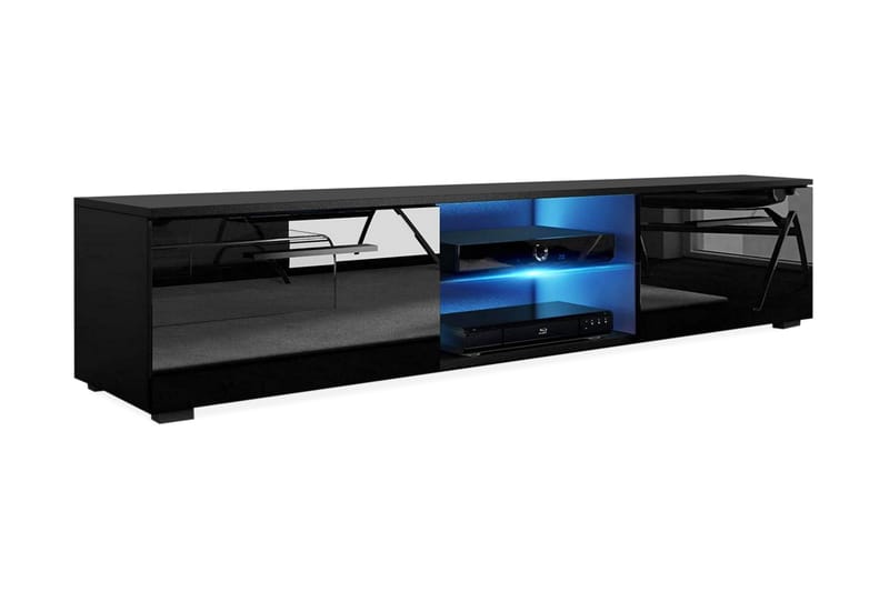 Storsjö TV-Bänk 140 cm med LED-belysning - Svart - Möbler - Bord & matgrupper - Matgrupper