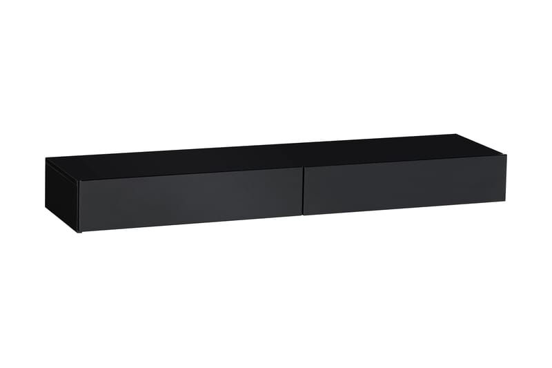 Svedala TV-bänk 140 cm Vägghängd LED-belysning - Svart - Möbler - Bord & matgrupper - Avlastningsbord - Brickbord & småbord