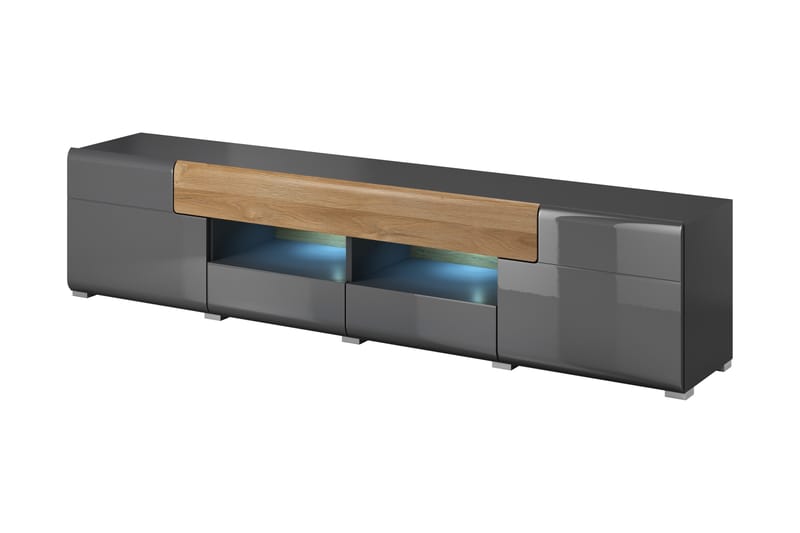 Toreno Tv-bänk 208 cm - Antracit/Natur - Möbler - Tv möbel & mediamöbel - TV bänk & mediabänk