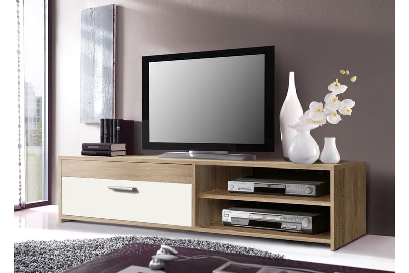 Turino TV-Bänk 120 cm - Brun/Vit - Möbler - Tv-möbler & mediamöbler - TV-bänk & mediabänk