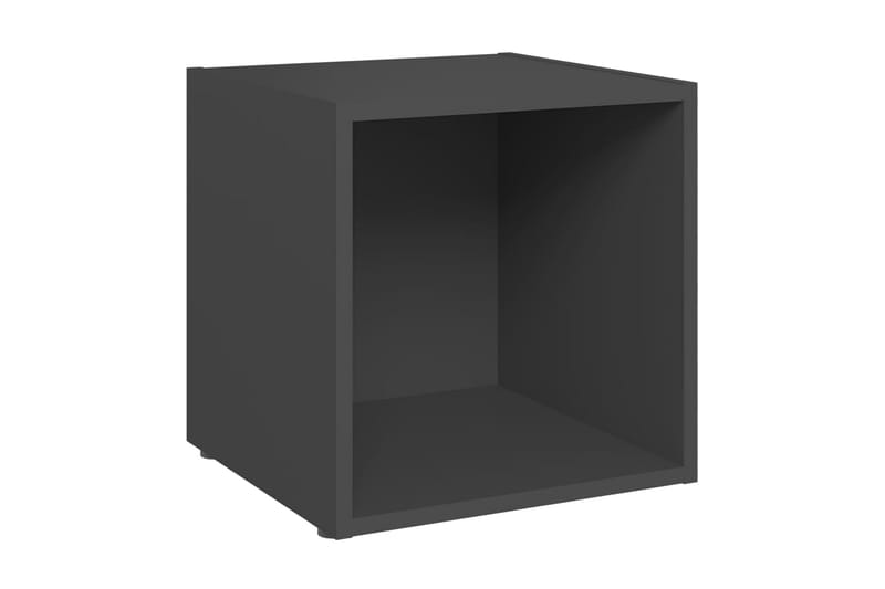 TV-bänk 2 st grå 37x35x37 cm spånskiva - Grå - Möbler - Tv möbel & mediamöbel - TV bänk & mediabänk