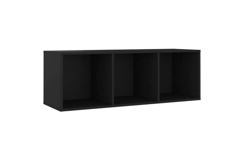 TV-bänk 2 st svart 107x35x37 cm spånskiva - Svart - Möbler - Tv möbel & mediamöbel - TV bänk & mediabänk