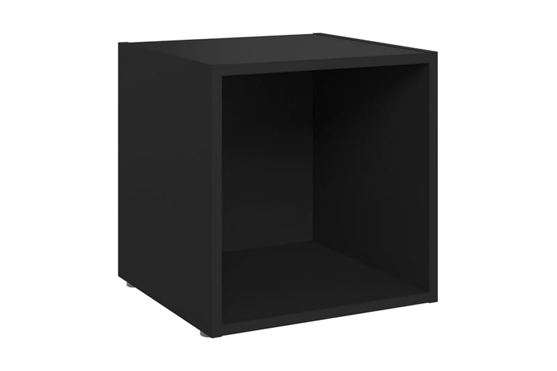 TV-bänk 4 st svart 37x35x37 cm spånskiva - Svart - Möbler - Tv möbel & mediamöbel - TV bänk & mediabänk