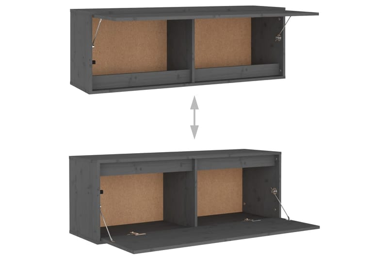 Tv-bänk 6 st grå massiv furu - Grå - Möbler - Tv möbel & mediamöbel - TV bänk & mediabänk