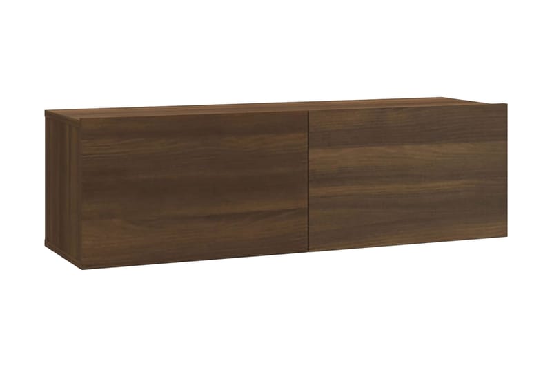 Tv-bänk för vägg brun ek 100x30x30 cm konstruerat trä - Brun - Möbler - Tv möbel & mediamöbel - TV bänk & mediabänk