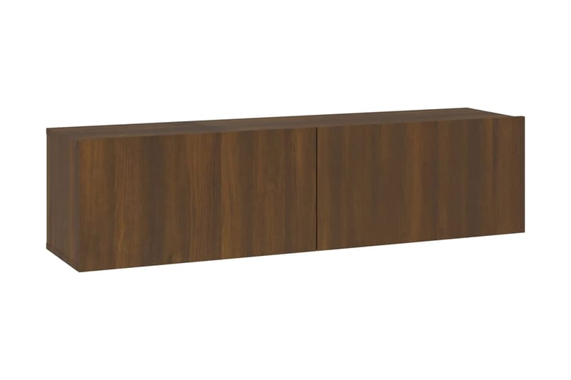 TV-bänk för vägg brun ek 120x30x30 cm konstruerat trä - Brun - Möbler - Tv möbel & mediamöbel - TV bänk & mediabänk