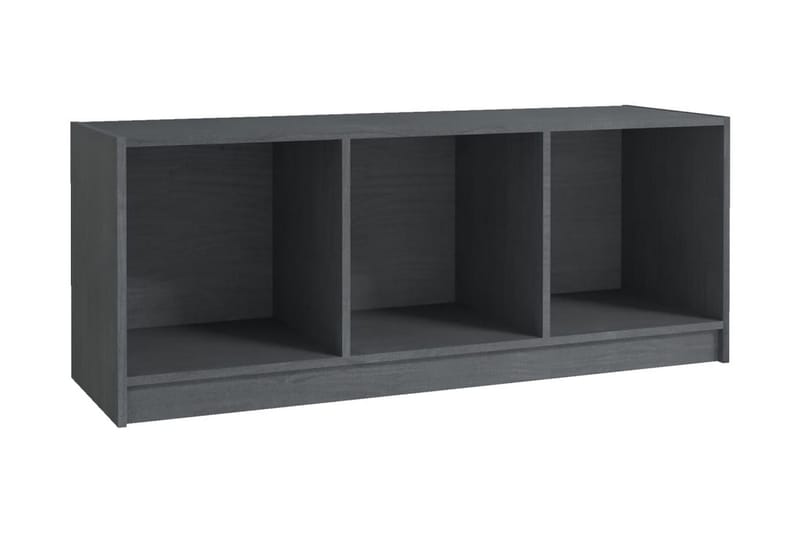 TV-bänk grå 104x33x41 cm massiv furu - Grå - Möbler - Tv möbel & mediamöbel - TV bänk & mediabänk