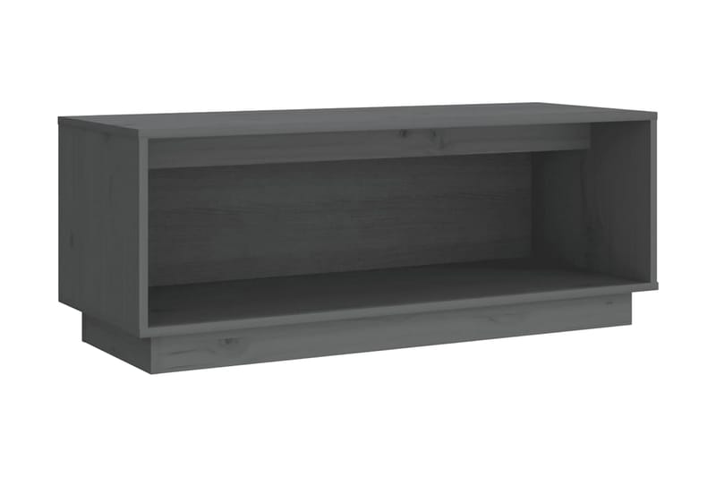 Tv-bänk grå 90x35x35 cm massiv furu - Grå - Möbler - Tv möbel & mediamöbel - TV bänk & mediabänk