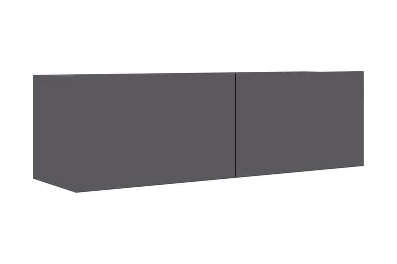 TV-bänk grå högglans 100x30x30 cm spånskiva - Grå - Möbler - Tv-möbler & mediamöbler - TV-bänk & mediabänk