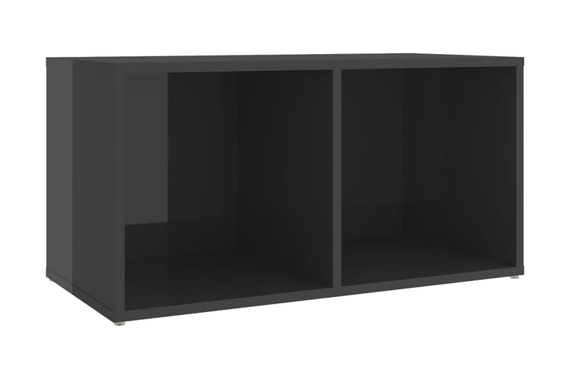 TV-bänk grå högglans 72x35x36,5 cm spånskiva - Grå - Möbler - Tv möbel & mediamöbel - TV bänk & mediabänk