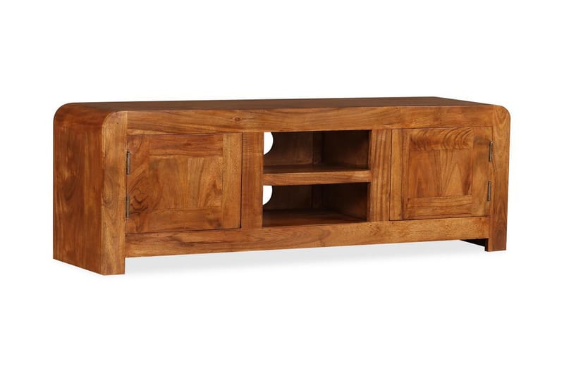 TV-bänk i massivt trä med sheesham-ytbehandling 120x30x40 cm - Brun - Möbler - Tv möbel & mediamöbel - TV bänk & mediabänk