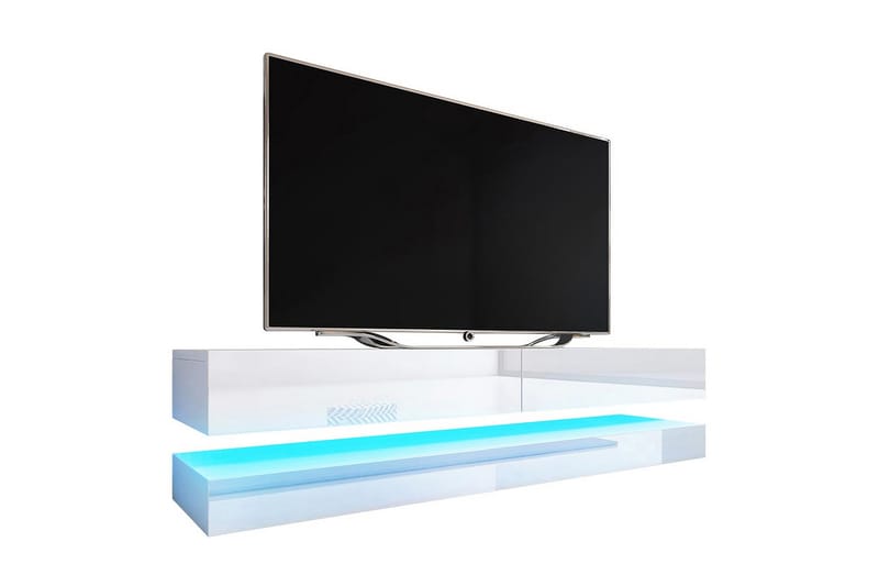 TV-bänk + LED - Vit - Möbler - Tv-möbler & mediamöbler - TV-bänk & mediabänk