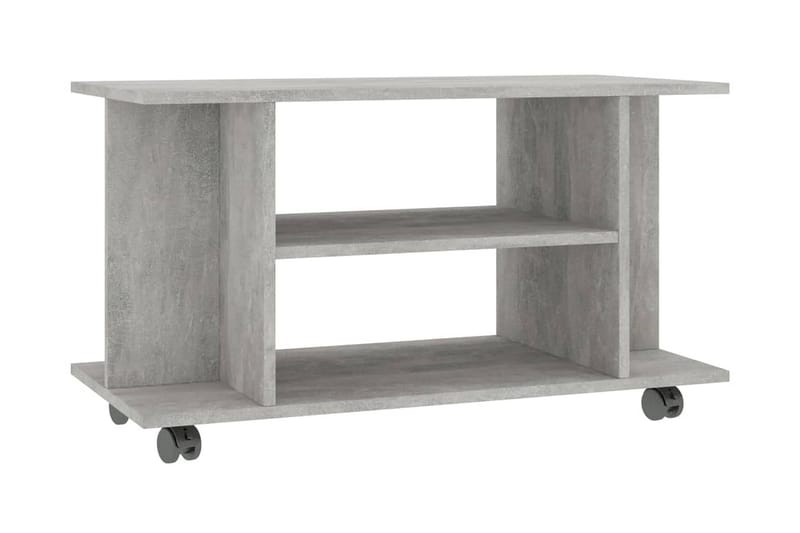TV-bänk med hjul betonggrå 80x40x40 cm spånskiva - Betonggrå - Möbler - Tv möbel & mediamöbel - TV-möbelset