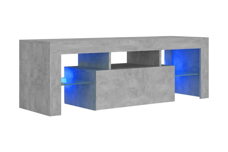 TV-bänk med LED-belysning betonggrå 120x35x40 cm - Grå - Möbler - Tv-möbler & mediamöbler - TV-bänk & mediabänk