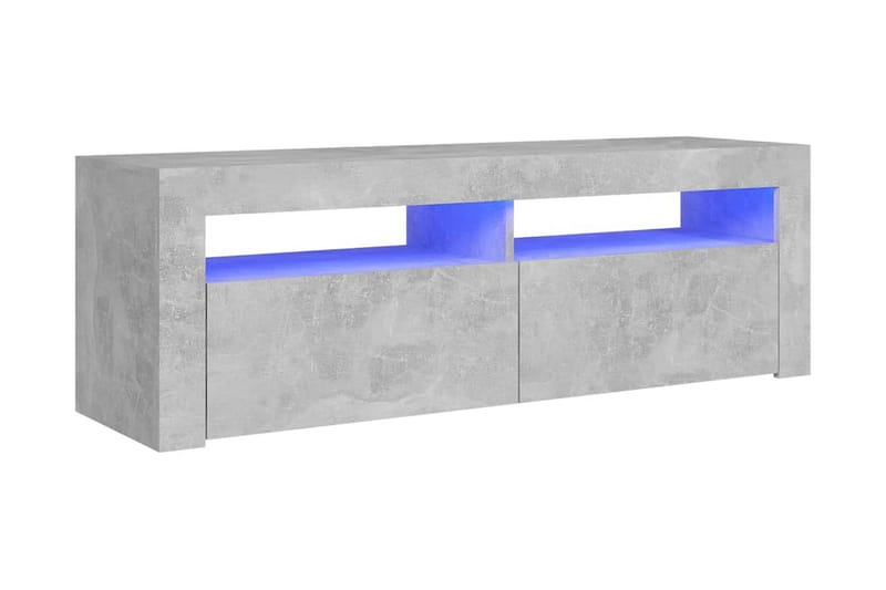 TV-bänk med LED-belysning betonggrå 120x35x40 cm - Grå - Möbler - Tv möbel & mediamöbel - TV bänk & mediabänk