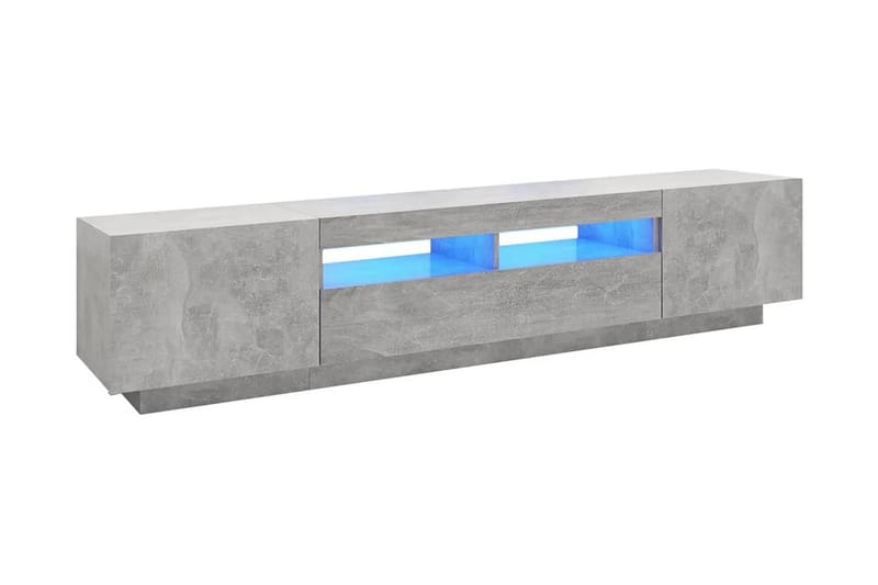 TV-bänk med LED-belysning betonggrå 200x35x40 cm - Grå - Belysning & el - Inomhusbelysning & Lampor - Dekorationsbelysning