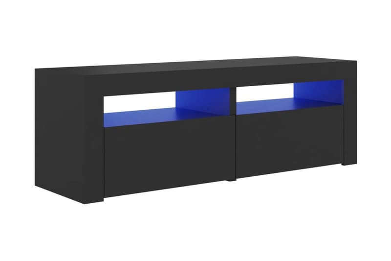 TV-bänk med LED-belysning grå 120x35x40 cm - Grå - Möbler - Bord & matgrupper - Soffbord