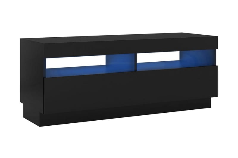 TV-bänk med LED-belysning svart 100x35x40 cm - Svart - Möbler - Tv möbel & mediamöbel - TV bänk & mediabänk