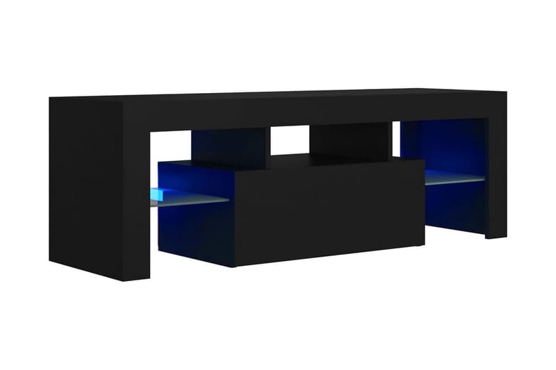 TV-bänk med LED-belysning svart 120x35x40 cm - Svart - Möbler - Bord & matgrupper - Soffbord