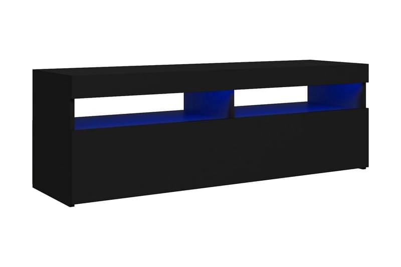 TV-bänk med LED-belysning svart 120x35x40 cm - Svart - Möbler - Bord & matgrupper - Matgrupper