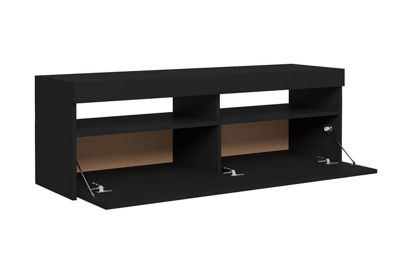 TV-bänk med LED-belysning svart 120x35x40 cm - Svart - Möbler - Tv möbel & mediamöbel - TV bänk & mediabänk