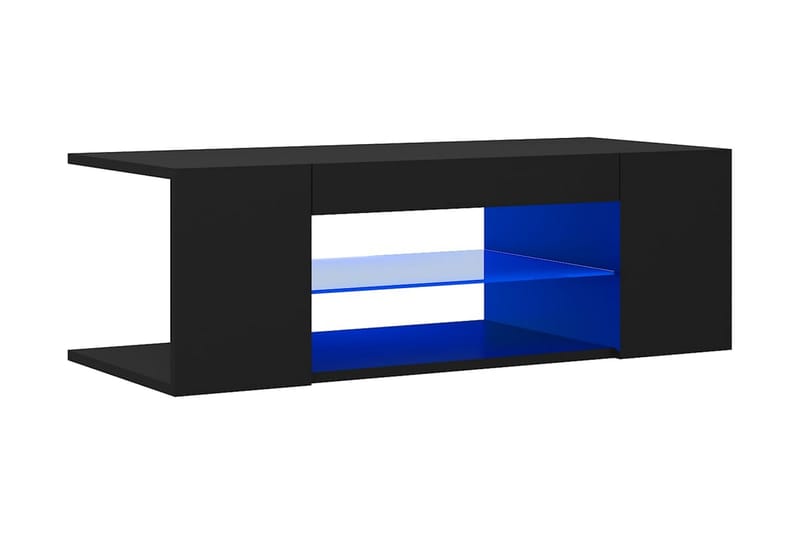 TV-bänk med LED-belysning svart 90x39x30 cm - Svart - Inredning - Ljus & dofter - Stearinljus - Doftljus