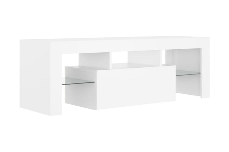 TV-bänk med LED-belysning vit 120x35x40 cm - Vit - Möbler - Möbelset - Möbelset för vardagsrum