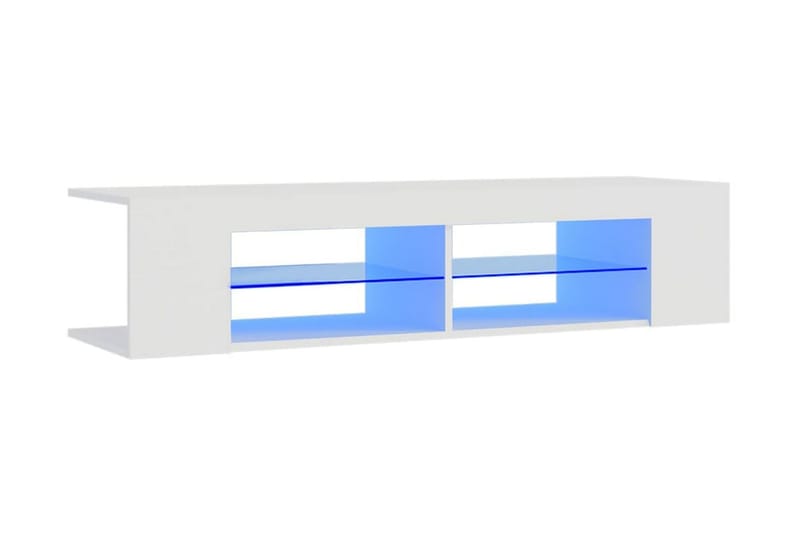 TV-bänk med LED-belysning vit 135x39x30 cm - Vit - Möbler - Bord & matgrupper - Soffbord