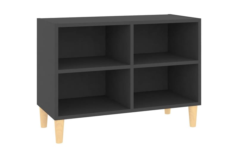 TV-bänk med massiva ben grå 69,5x30x50 cm - Grå - Möbler - Tv möbel & mediamöbel - TV bänk & mediabänk