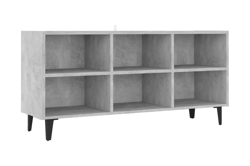 TV-bänk med metallben betonggrå 103,5x30x50 cm - Grå - Möbler - Tv-möbler & mediamöbler - TV-bänk & mediabänk
