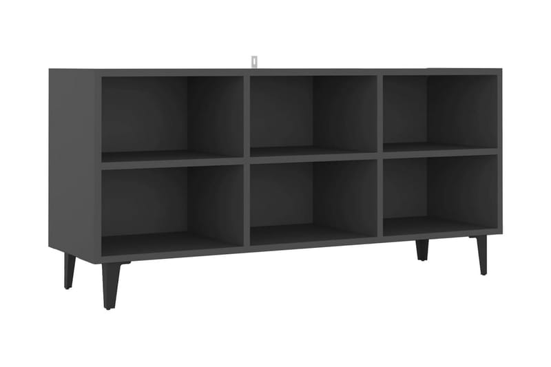 TV-bänk med metallben grå 103,5x30x50 cm - Grå - Möbler - Tv möbel & mediamöbel - TV bänk & mediabänk