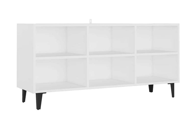 TV-bänk med metallben vit 103,5x30x50 cm - Vit - Möbler - Tv-möbler & mediamöbler - TV-bänk & mediabänk