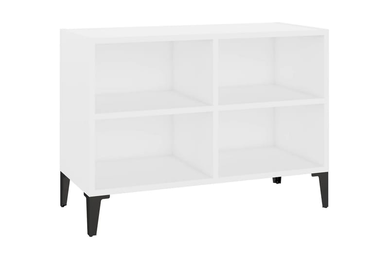 TV-bänk med metallben vit 69,5x30x50 cm - Vit - Möbler - Tv-möbler & mediamöbler - TV-bänk & mediabänk