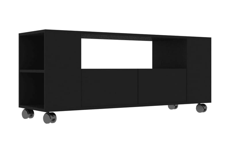 TV-bänk svart 120x35x43 cm spånskiva - Svart - Möbler - Tv möbel & mediamöbel - TV-möbelset