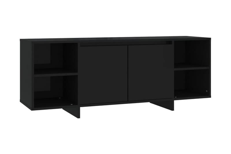 TV-bänk svart 130x35x50 cm spånskiva - Svart - Möbler - Tv möbel & mediamöbel - TV bänk & mediabänk