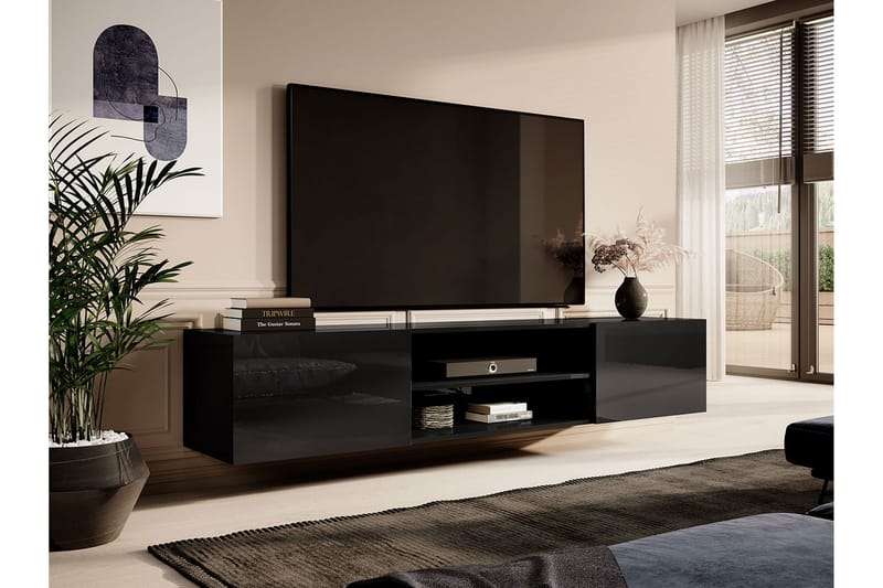 Tv-bänk - Svart - Möbler - Tv möbel & mediamöbel - TV bänk & mediabänk
