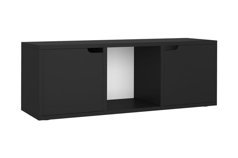 TV-bänk svart 88,5x27,5x30,5 cm spånskiva - Svart - Möbler - Tv möbel & mediamöbel - TV bänk & mediabänk
