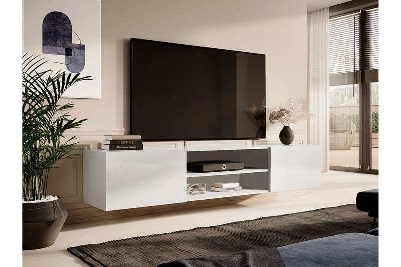 Tv-bänk - Vit - Möbler - Tv möbel & mediamöbel - TV bänk & mediabänk