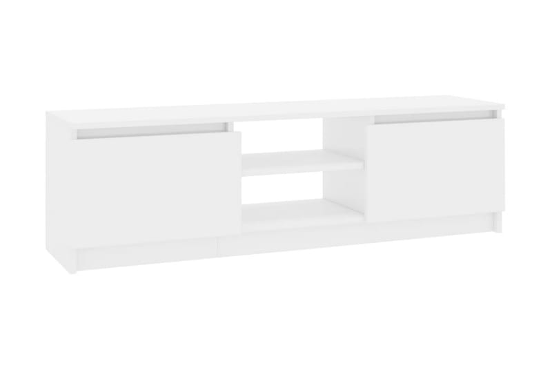 TV-bänk vit högglans 120x30x35,5 cm spånskiva - Vit - Möbler - Tv möbel & mediamöbel - TV bänk & mediabänk