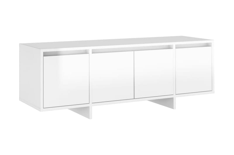 Tv-bänk vit högglans 120x30x40,5 cm spånskiva - Vit - Möbler - Tv möbel & mediamöbel - TV bänk & mediabänk