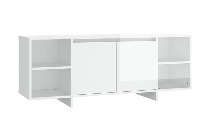 TV-bänk vit högglans 130x35x50 cm spånskiva - Vit - Möbler - Tv-möbler & mediamöbler - TV-bänk & mediabänk