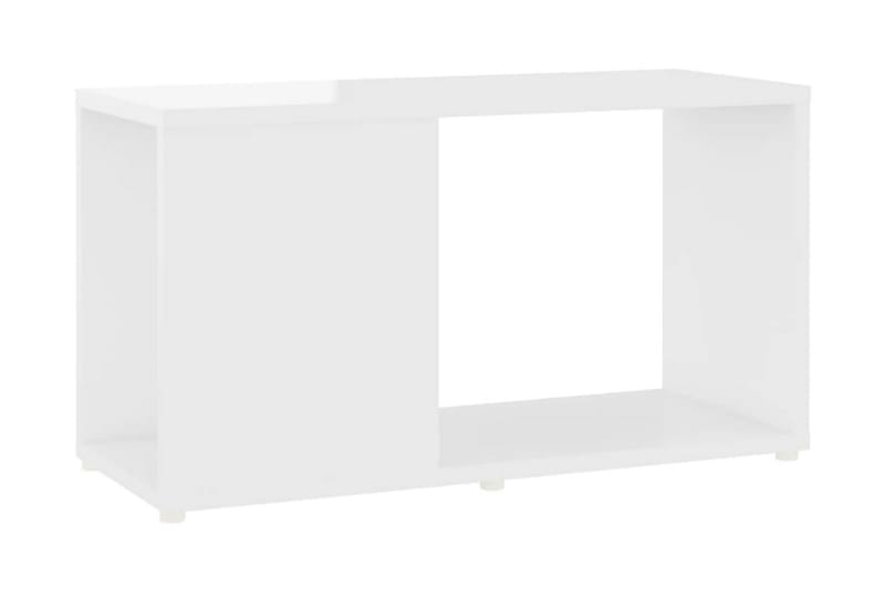 TV-bänk vit högglans 60x24x32 cm spånskiva - Vit - Möbler - Tv möbel & mediamöbel - TV bänk & mediabänk
