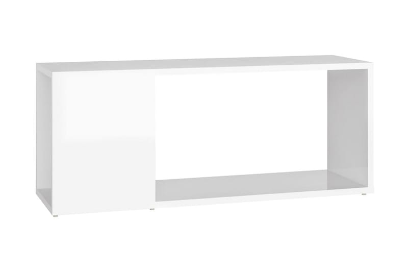 TV-bänk vit högglans 80x24x32 cm spånskiva - Vit - Möbler - Tv möbel & mediamöbel - TV bänk & mediabänk