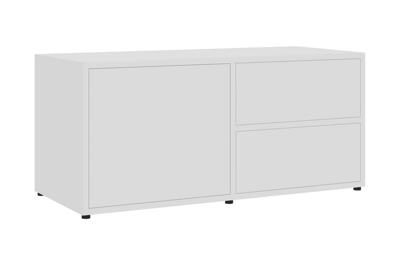 TV-bänk vit högglans 80x34x36 cm spånskiva - Vit - Möbler - Bord & matgrupper - Avlastningsbord - Konsolbord & sidobord