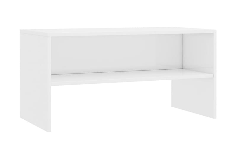 TV-bänk vit högglans 80x40x40 cm spånskiva - Vit - Möbler - Tv-möbler & mediamöbler - TV-bänk & mediabänk