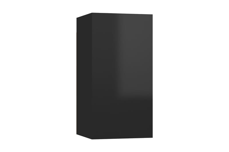 TV-skåp 2 st svart högglans 30,5x30x60 cm spånskiva - Svart - Möbler - Tv möbel & mediamöbel - TV bänk & mediabänk