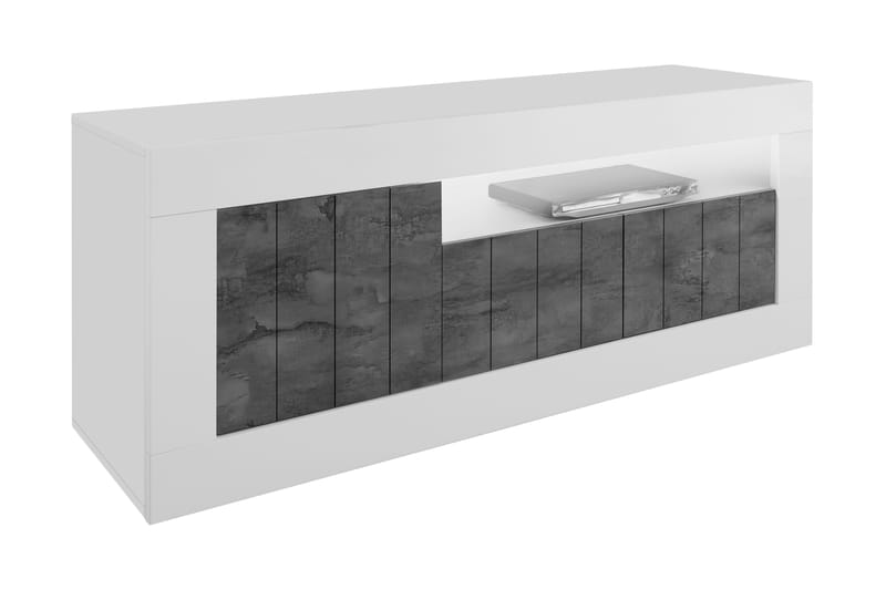 Urbino TV-bänk 138 cm - Vit/Grå - Förvaring - Förvaringsmöbler - Sideboard & skänk