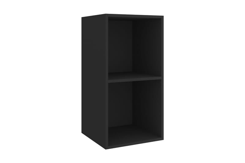 Väggmonterad tv-bänk svart 37x37x72 cm spånskiva - Svart - Möbler - Tv möbel & mediamöbel - TV bänk & mediabänk